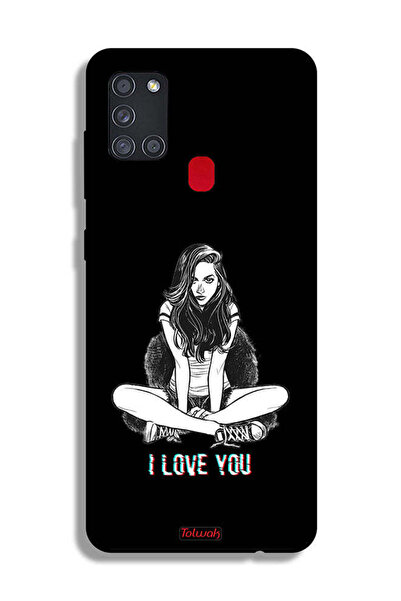 Tolwak غطاء حماية لهاتف سامسونج جالكسي A21s بطبعة "أحبك"
