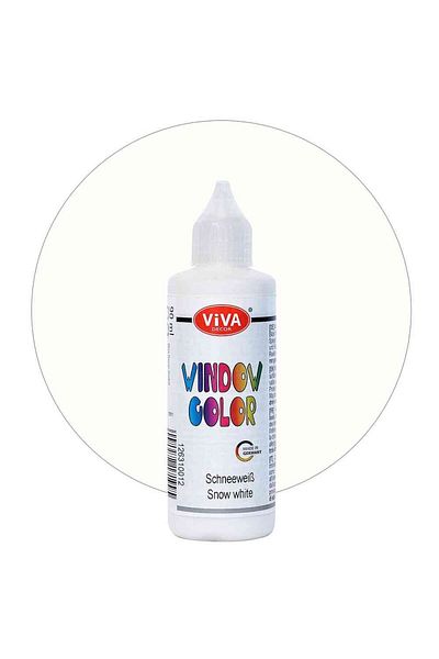 Viva Decor Window paint, with applicator, VIVA DECOR, 90ml Snow white