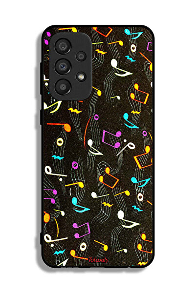 Tolwak Samsung Galaxy A33 5G Protective Case Cover Music Fabric Pattern