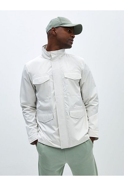 LC Waikiki Southblue Standard Fit Stand Collar Men's Coat