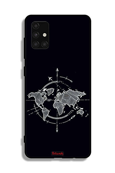 Tolwak غطاء حماية لهاتف سامسونج جالاكسي A71 4G برسومات البوصلة