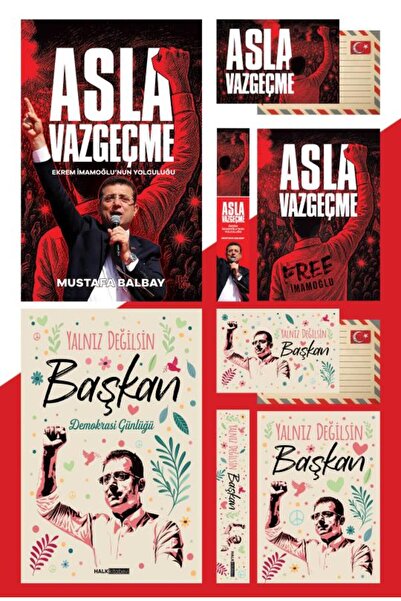 Halk Kitabevi Asla Vazgeçme ve Yalnız Değilsin Başkan - Poster - Kartpostal -...