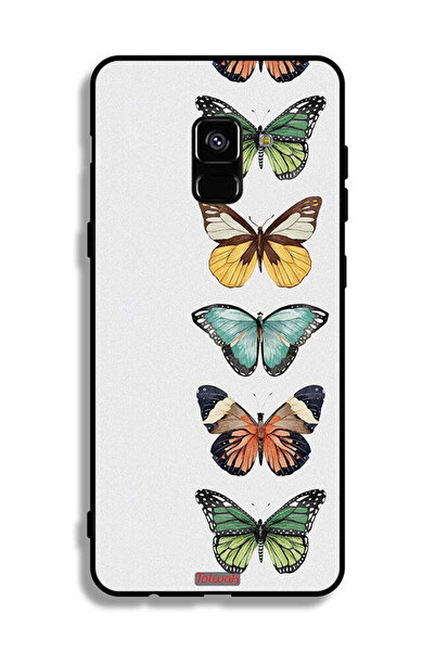 Tolwak غطاء حماية لهاتف Samsung Galaxy A8 Plus (2018) بنقشة أربع فراشات