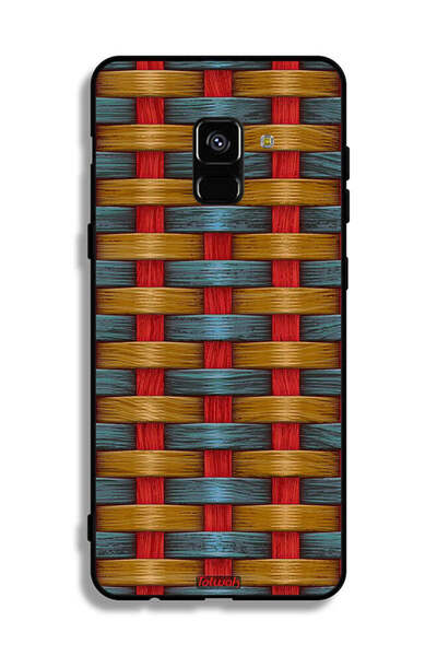 Tolwak غطاء حماية لهاتف Samsung Galaxy A8 Plus (2018) بنمط فني مزين بشرائط