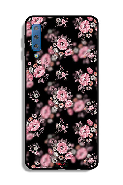 Tolwak غطاء حماية سامسونج جالاكسي A7 (2018) سامسونج جالاكسي A7 (2018) غطاء حماية بنمط زهور عمودي