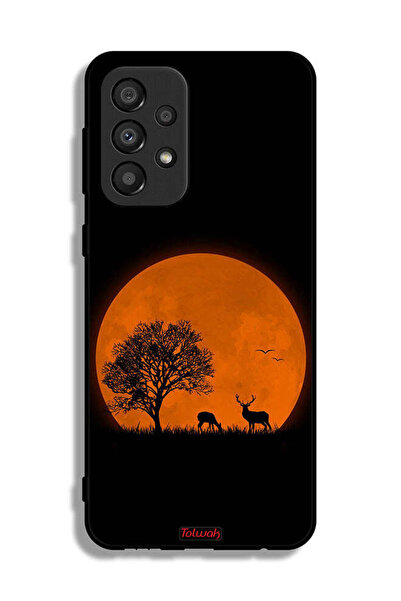 Tolwak Samsung Galaxy A33 5G Protective Case Cover Evening Moon Art