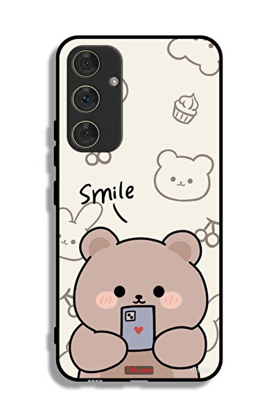 Tolwak Samsung Galaxy A54 5G Protective Case Cover Smile Bear Art