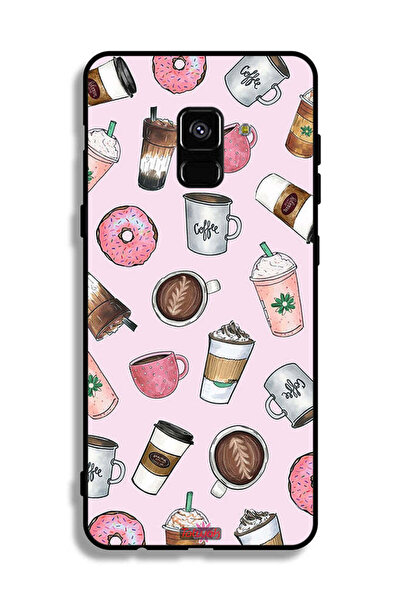 Tolwak غطاء حماية لهاتف Samsung Galaxy A8 Plus (2018) برسومات محبي القهوة