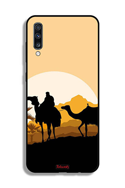 Tolwak غطاء حماية لهاتف سامسونج جالكسي A70 برسومات جمال في الصحراء