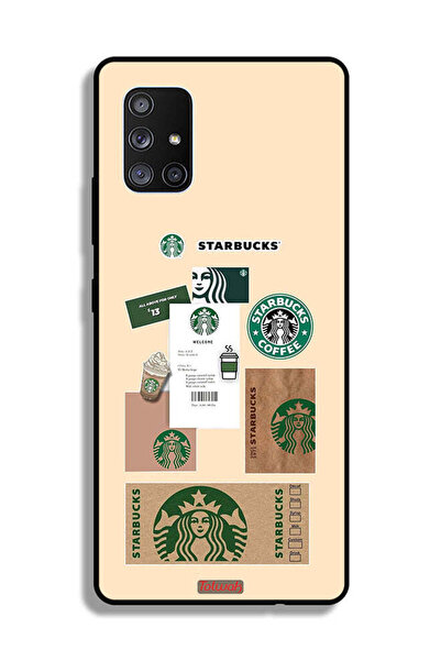 Tolwak Samsung Galaxy A71 5G Protective Case Cover Coffee Sticker