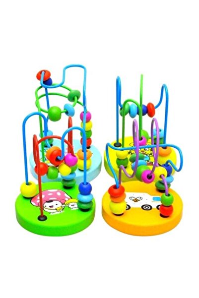 CoolBaby أفعوانية متاهة الخرز الخشبي، للأعمار من 3 سنوات فما فوق