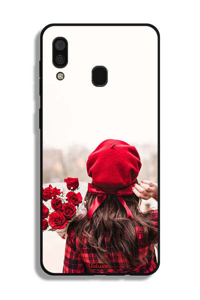 Tolwak Samsung Galaxy A20 Protective Case Cover Holding Flowers
