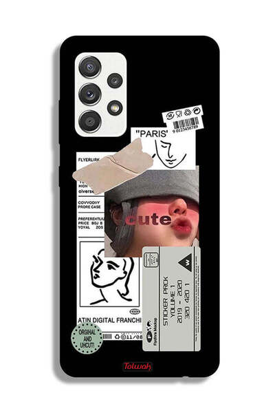 Tolwak Samsung Galaxy M32 5G Protective Case Cover Cute Sticker