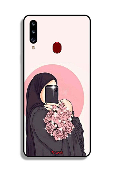 Tolwak غطاء حماية لهاتف Samsung Galaxy A20s، فن التقاط صور سيلفي مع حمل الزهور