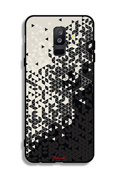 Tolwak سامسونج جالاكسي A6 بلس (2018) غطاء واقي بنمط فن رقمي مثلث الحماية من سامسونج جالاكسي A6 بلس (2018)