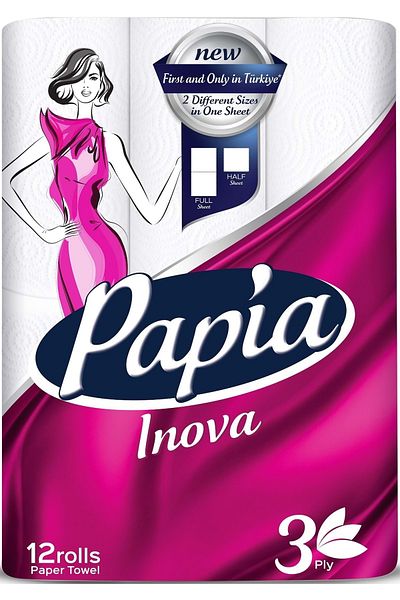 Papia Paper Towel (3 Layers) Inova Set of 48 (4Pk*12)