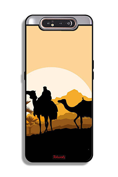 Tolwak غطاء حماية لهاتف سامسونج جالكسي A80 برسومات جمال في الصحراء