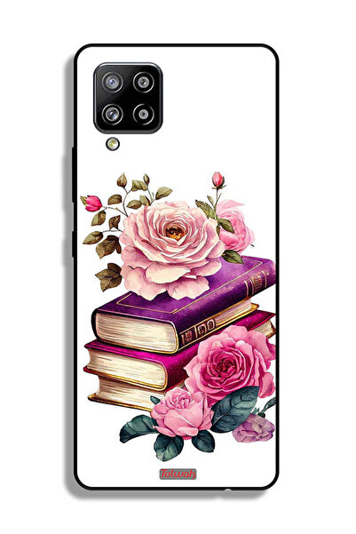 Tolwak Samsung Galaxy A42 5G Protective Case Cover Roses And Books