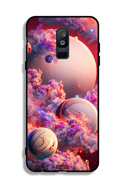 Tolwak Samsung Galaxy A6 Plus (2018) Protective Case Cover Clouds Abstract Art