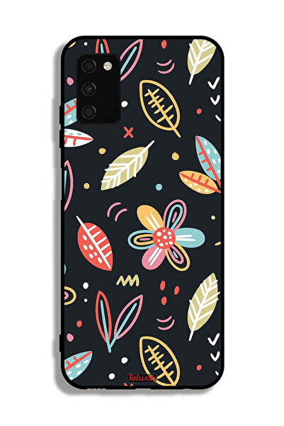 Tolwak Samsung Galaxy A02s Protective Case Cover Flowers And Leaves Abstract Art