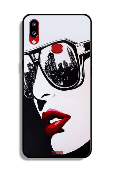 Tolwak غطاء حماية لهاتف Samsung Galaxy A10s بتصميم وجه فتاة وفن تجريدي