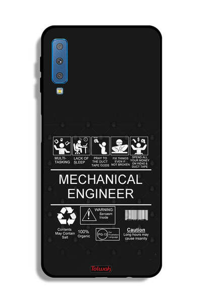 Tolwak غطاء حماية لهاتف Samsung Galaxy A7 (2018) - ملصق مهندس ميكانيكي