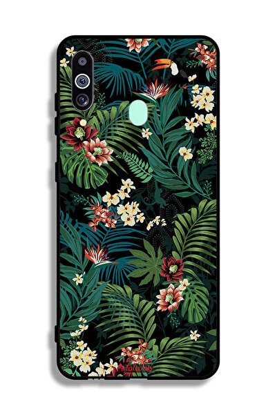 Tolwak غطاء حماية لهاتف سامسونج جالاكسي M40 بنقشة أوراق استوائية