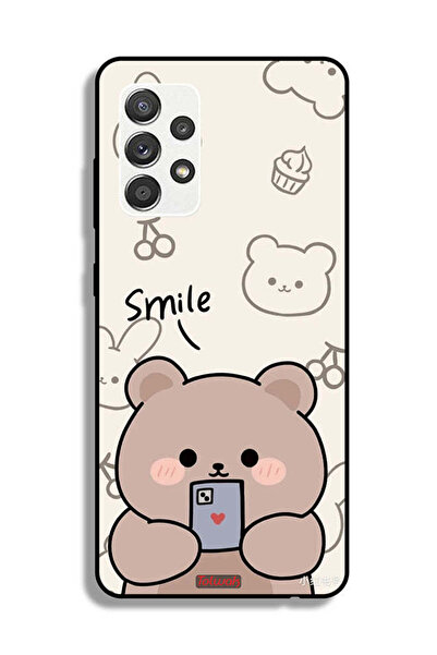 Tolwak غطاء حماية لهاتف سامسونج جالاكسي M32 5G برسومات الدب المبتسم