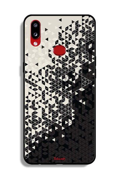 Tolwak غطاء حماية لهاتف سامسونج جالكسي A10s بنمط مثلث فني رقمي