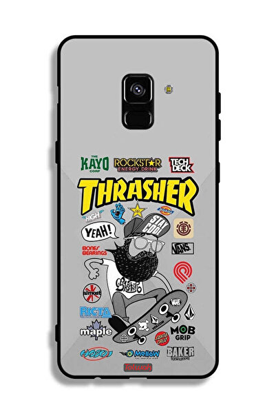 Tolwak غطاء حماية لهاتف Samsung Galaxy A8 Plus (2018) ملصق Thrasher