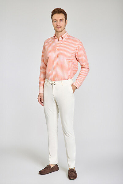 Bisse Ecru Sports Men's Trousers with Jogger Pockets