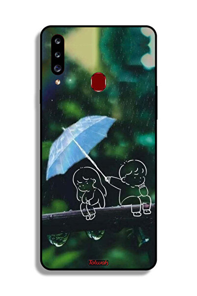 Tolwak غطاء حماية لهاتف Samsung Galaxy A20s بتصميم زوجين من الفن التجريدي