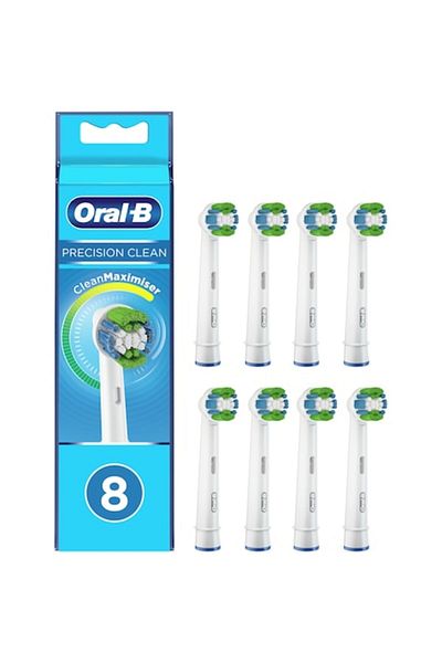 Oral-B Precision Clean Electric Toothbrush Replacement Heads, CleanMaximiser Technology, 8 pcs