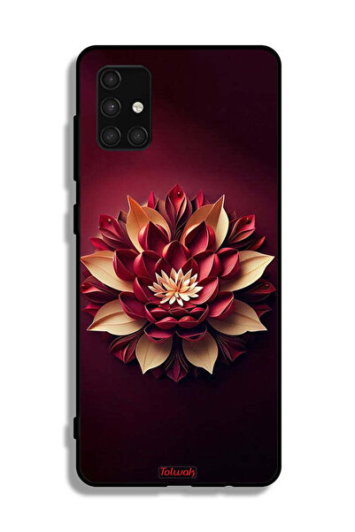 Tolwak Samsung Galaxy A71 4G Protective Case Cover Flower Abstract Design