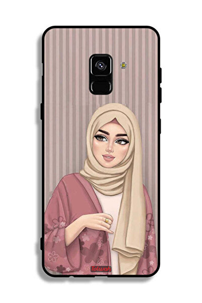 Tolwak غطاء حماية لهاتف سامسونج جالاكسي A8 بلس (2018) برسومات فتاة محجبة
