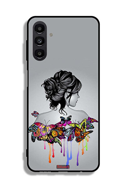 Tolwak Samsung Galaxy A13 5G Protective Case Cover Butterflies And Girl Abstr...