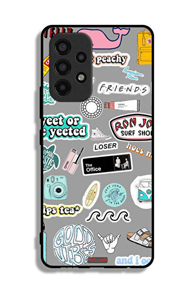 Tolwak Samsung Galaxy A53 5G Protective Case Cover Good Vibes Stickers