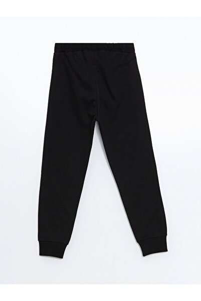 LC Waikiki Siyah Beli Lastikli Galatasaray Baskılı Erkek Çocuk Jogger Eşofman Altı