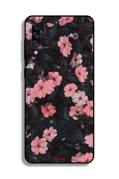 Tolwak غطاء حماية لهاتف سامسونج جالاكسي A30s - لون الخوخ والورود الصغيرة
