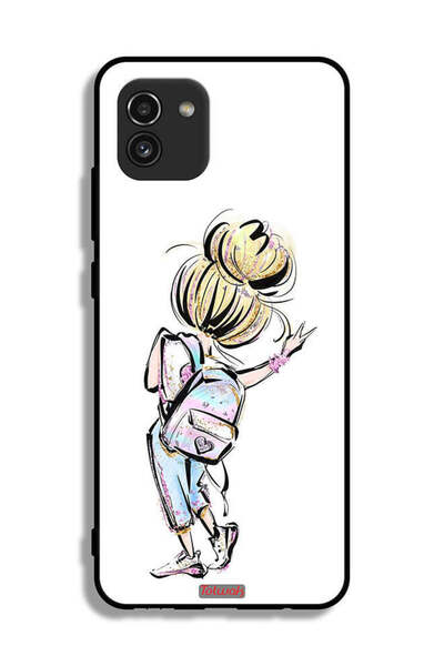 Tolwak غطاء حماية لهاتف سامسونج جالاكسي A03 بتصميم فتاة العودة إلى المدرسة