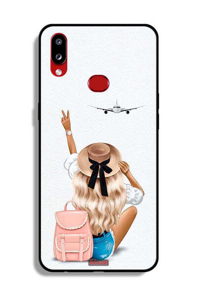 Tolwak غطاء حماية لهاتف Samsung Galaxy A10s بتصميم فتاة تحب السفر