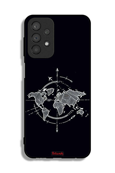 Tolwak غطاء حماية لهاتف سامسونج جالكسي A23 بتصميم فن البوصلة