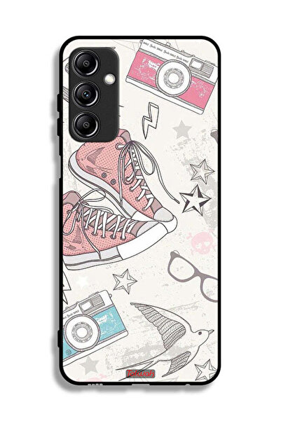 Tolwak غطاء حماية لهاتف سامسونج جالاكسي A14 5G من القماش بتصميم حذاء وفن كاميرا