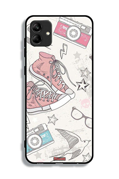 Tolwak سامسونج جالاكسي A04e غطاء واقي كانفا للأحذية والكاميرا الفنية