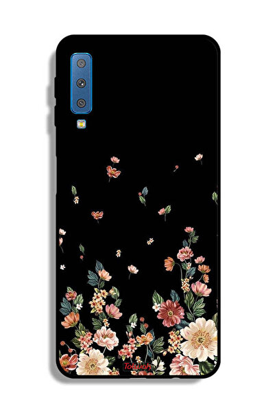 Tolwak غطاء حماية لهاتف Samsung Galaxy A7 (2018) مع زهور صغيرة في الأسفل