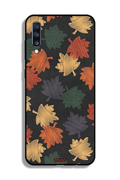 Tolwak غطاء حماية لهاتف سامسونج جالكسي A70 بطبعة أوراق الخريف