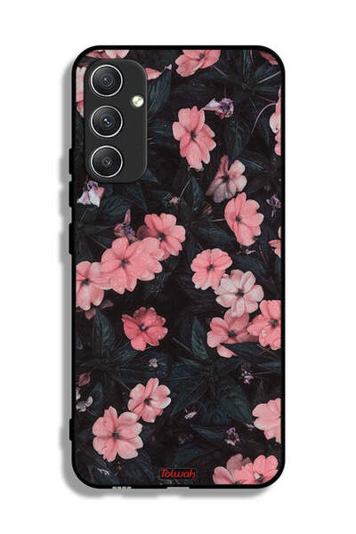 Tolwak غطاء حماية لهاتف سامسونج جالاكسي A34 5G - لون الخوخ والورود الصغيرة