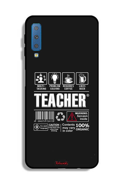 Tolwak غطاء حماية وملصق مدرس لهاتف Samsung Galaxy A7 (2018)