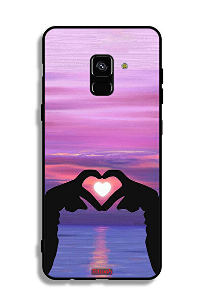 Tolwak غطاء حماية بتصميم قلب وقمر من سامسونج جالكسي A8 بلس (2018)
