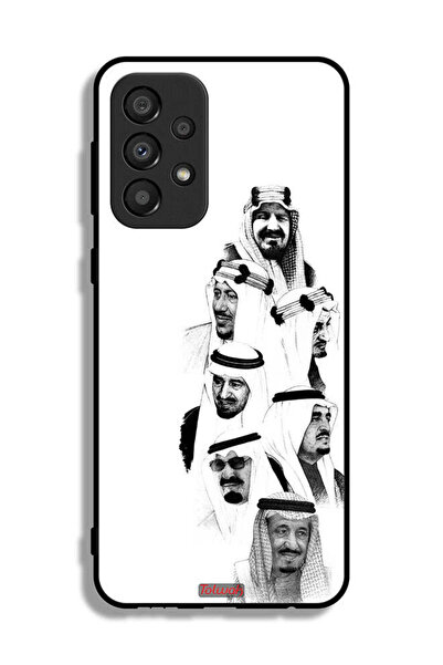 Tolwak غطاء حماية لهاتف سامسونج جالاكسي A33 5G، فن ملوك السعودية، أبيض وأسود